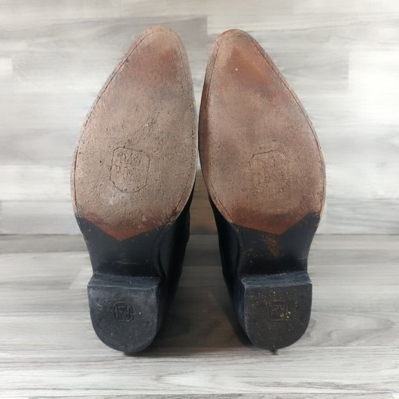 Dan Post Boots Size 10D Western Cowboy Mens Black Stitching DP 2110 J - Picture 6 of 8